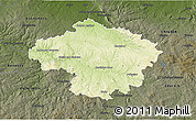 Physical 3D Map of Havlíčkův Brod, darken