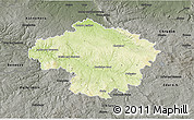 Physical 3D Map of Havlíčkův Brod, darken, semi-desaturated