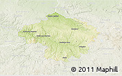 Physical 3D Map of Havlíčkův Brod, lighten