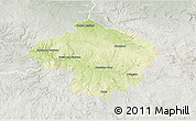 Physical 3D Map of Havlíčkův Brod, lighten, semi-desaturated