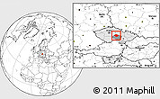 Blank Location Map of Havlíčkův Brod, highlighted country, highlighted parent region
