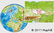 Physical Location Map of Havlíčkův Brod, highlighted country