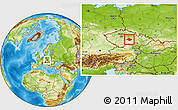 Physical Location Map of Havlíčkův Brod