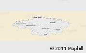 Classic Style Panoramic Map of Havlíčkův Brod, single color outside