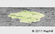 Physical Panoramic Map of Havlíčkův Brod, darken, desaturated