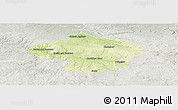 Physical Panoramic Map of Havlíčkův Brod, lighten, semi-desaturated