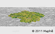 Satellite Panoramic Map of Havlíčkův Brod, lighten, desaturated