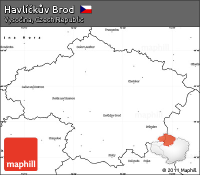 Blank Simple Map of Havlíčkův Brod