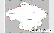Gray Simple Map of Havlíčkův Brod, cropped outside