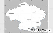Gray Simple Map of Havlíčkův Brod, single color outside