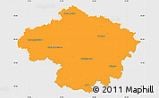 Political Simple Map of Havlíčkův Brod, single color outside