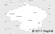 Silver Style Simple Map of Havlíčkův Brod