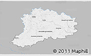 Gray 3D Map of Třebíč, single color outside