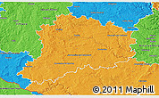 Political 3D Map of Třebíč