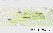 Physical Panoramic Map of Třebíč, lighten