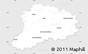 Silver Style Simple Map of Třebíč, single color outside