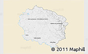 Classic Style 3D Map of Žďár n.S., single color outside