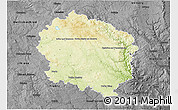 Physical 3D Map of Žďár n.S., darken, desaturated