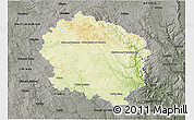 Physical 3D Map of Žďár n.S., darken, semi-desaturated