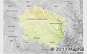 Physical 3D Map of Žďár n.S., desaturated