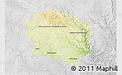 Physical 3D Map of Žďár n.S., lighten, desaturated
