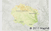 Physical 3D Map of Žďár n.S., lighten, semi-desaturated