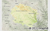 Physical 3D Map of Žďár n.S., semi-desaturated