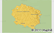 Savanna Style 3D Map of Žďár n.S., single color outside