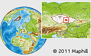 Physical Location Map of Žďár n.S., highlighted country