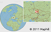 Savanna Style Location Map of Žďár n.S., highlighted parent region