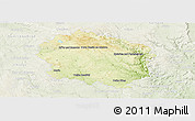 Physical Panoramic Map of Žďár n.S., lighten