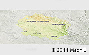 Physical Panoramic Map of Žďár n.S., lighten, semi-desaturated