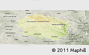 Physical Panoramic Map of Žďár n.S., semi-desaturated