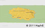 Savanna Style Panoramic Map of Žďár n.S., single color outside