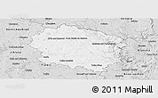 Silver Style Panoramic Map of Žďár n.S.