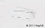 Silver Style Panoramic Map of Žďár n.S., single color outside