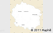 Classic Style Simple Map of Žďár n.S., single color outside