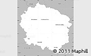 Gray Simple Map of Žďár n.S.