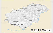 Classic Style 3D Map of Zlínský kraj, single color outside