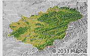 Satellite 3D Map of Zlínský kraj, lighten, desaturated
