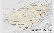 Shaded Relief 3D Map of Zlínský kraj, lighten, desaturated