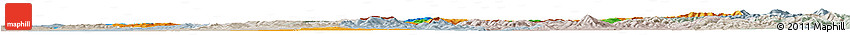 Political Horizon Map of Zlínský Kraj, lighten, semi-desaturated