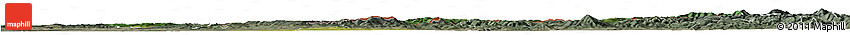 Satellite Horizon Map of Zlínský Kraj, semi-desaturated