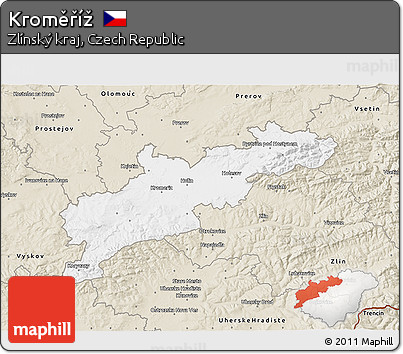 Classic Style 3D Map of Kroměříž