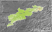 Physical 3D Map of Kroměříž, darken, desaturated