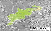 Physical 3D Map of Kroměříž, desaturated