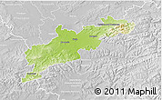 Physical 3D Map of Kroměříž, lighten, desaturated