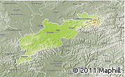Physical 3D Map of Kroměříž, semi-desaturated