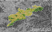 Satellite 3D Map of Kroměříž, desaturated