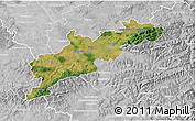 Satellite 3D Map of Kroměříž, lighten, desaturated